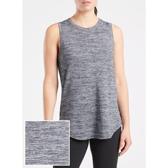 Athleta Tops - Athleta Flint Heather Blue Gray Sleeveless Muscle Tank Top S